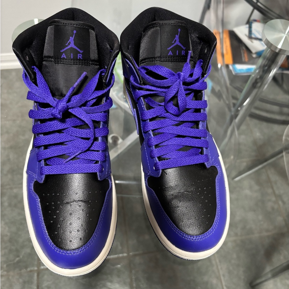 Men's Black and Purple Sneakers